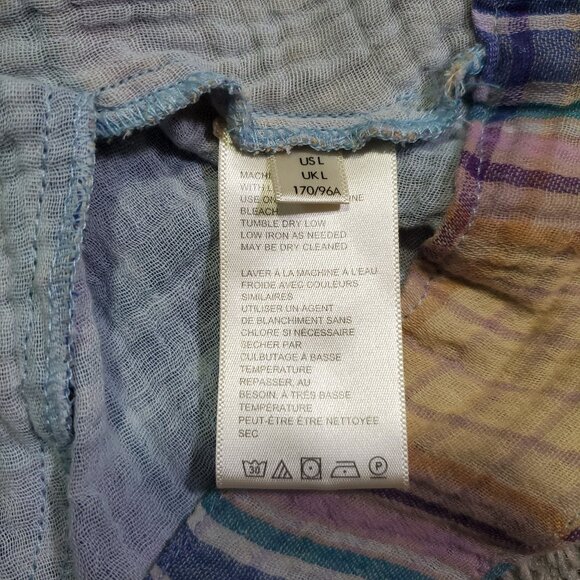 Free People Plaid Mini Dress in Blue and Tan - Picture 10 of 12